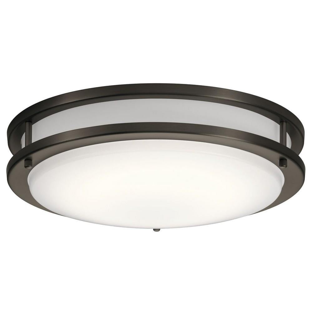 Olde Bronze 14-Inch LED Flush Mount Ceiling Light