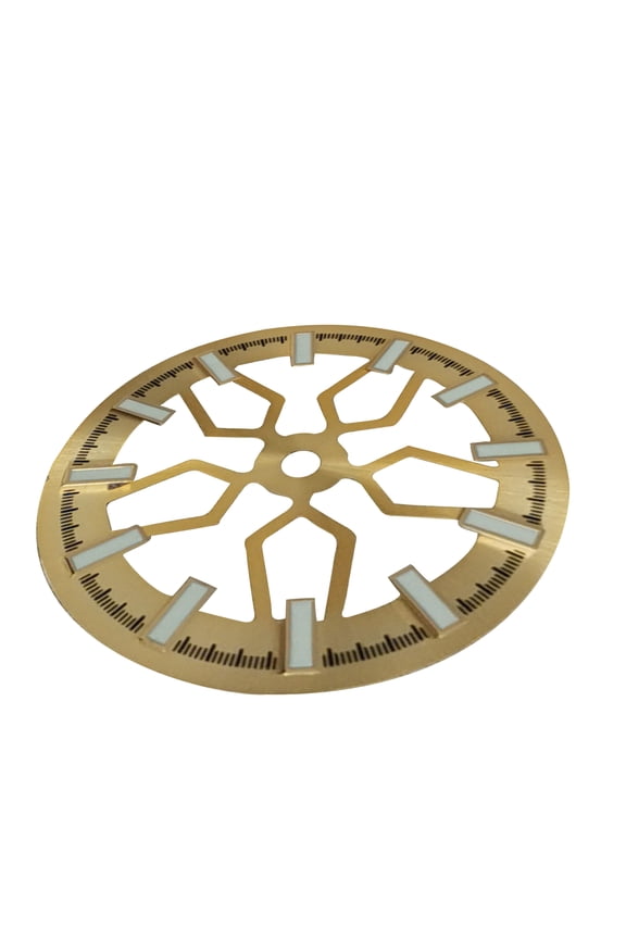 28.5mm C3 Green Luminous Hollow Watch Dial Face Modify Part for Japanese NH70 Movement Accessories, Gold
