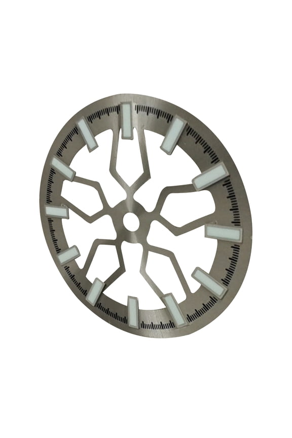 28.5mm C3 Green Luminous Hollow Watch Dial Face Modify Part for Japanese NH70 Movement Accessories, Grey
