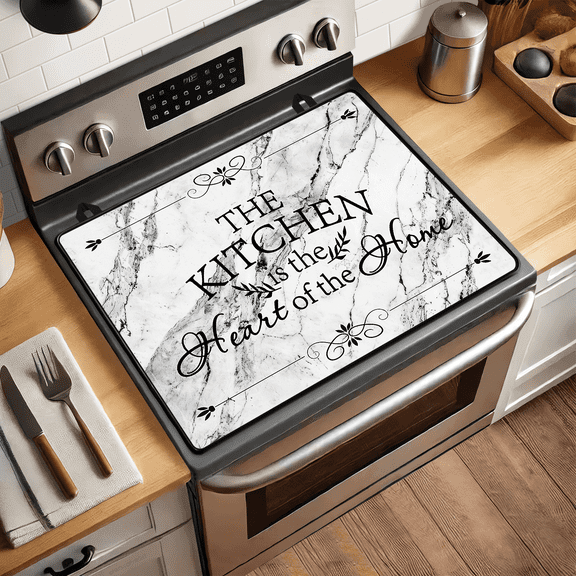 28.5x20.5"/72.5x52cm Rubber Stove Top Cover for Electric Stove, Range, Induction Cooker Glass Ceramic Cooktop Protector, Heat Resistant Anti-scratch Non-slip Stovetop Cover Protective Pad