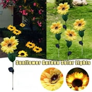 28.7 Solar Sunflower Garden Light, Outdoor LED Yard Solar Lamp Decor with Stake for Patio Lawn Pathway, Gift for Women Mom Grandma