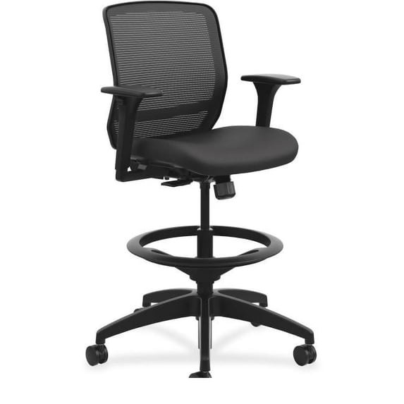 28.8 x 29.8 x 49 in. Mesh Mid-Back Task Stool, Black