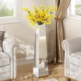 thumbnail image 1 of 28.86" Tall Silver Glass Floor Vase, ModernDecorative Mirror Vases, Large Flower Vase forHome Decor Living Room, Entryway, Office, 1 of 6