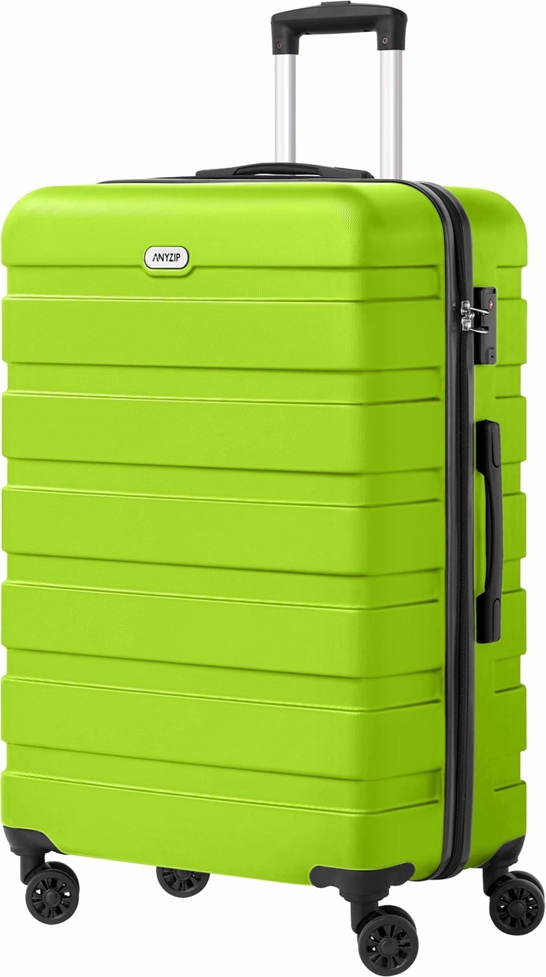 Luggage PC ABS Lightweight Suitcase with Wheels TSA Lock Hardshell Checked-Large Luggage 28 inch AppleGreen