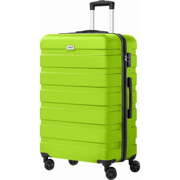 Luggage PC ABS Lightweight Suitcase with Wheels TSA Lock Hardshell Checked-Large Luggage 28 inch AppleGreen