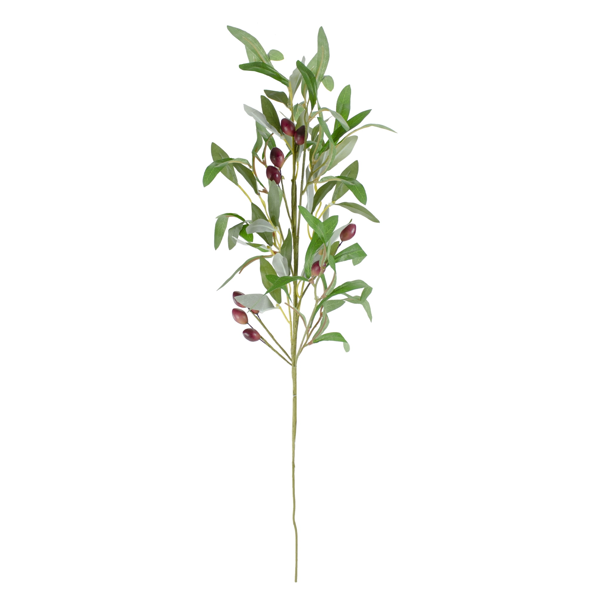 Northlight Olive Branch with Leaves Artificial Spray - 28"