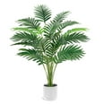 thumbnail image 1 of 28'' Palm Tree Artificial Trees in White Tropical Pot, 1 of 5