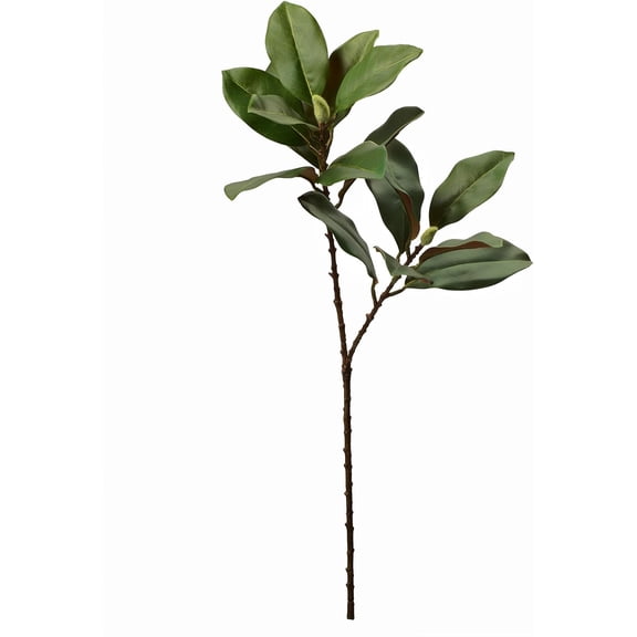 28'' Artificial Southern Magnolia Branches, Realistic Magnolia Tree Fork, Picks for Home Dcor, Real Touch Leaves, Set of 4
