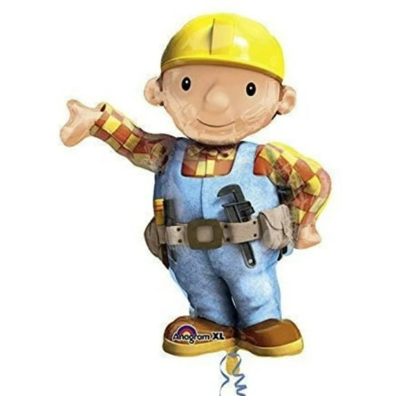 28" BOB THE BUILDER Balloon Birthday Balloon • Party Supplies Decorations Foil Mylar Balloon