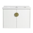 thumbnail image 1 of 28'' Bathroom VanityWith Ceramic MetalClose TopScratch ResistantWaterproofBathroom Storage, 1 of 9