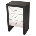 thumbnail image 1 of 28' Black Wood Accent Cabinet with 3 Mirrored Glass Drawers, 1 of 2