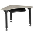 thumbnail image 1 of 28" Boomerang Height Adjustable School Desk with Book Storage - Maple, 1 of 6