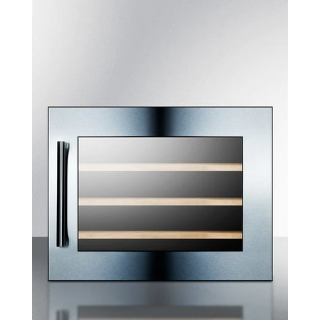 Summit Appliance - 28-Bottle Built-In Wine Cooler - Stainless Steel