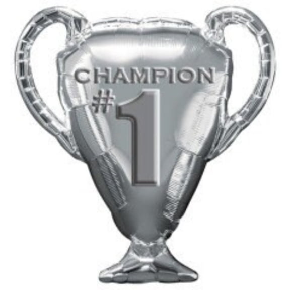 28" CHAMPION NUMBER 1 TROPHY Balloon Large Shape Foil Mylar Balloon Party Supplies Decorations Foil Mylar Balloon