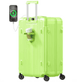 thumbnail image 1 of Checked Luggage PC ABS Hardshell Suitcase with Spinner Wheels TSA Lock USB Port and Cup Holder 28 inch AppleGreen, 1 of 11