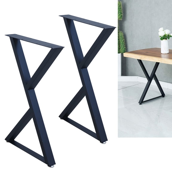 28" Cast Iron Table Leg Metal Desk Legs DIY Furniture Coffee Table Leg Set of 2 for Custom Coffee Tables, Side Tables, Console Tables