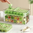 thumbnail image 1 of 28-Cavity Stackable Ice Cube Tray with Press Release – BPA-Free Food Grade PET+ABS, Odor-Proof & Transparent Design for Home/Party Use (7.5x4.3x3.5in) Green, 1 of 6