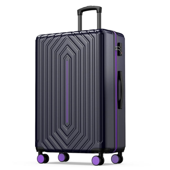 28" Checked Luggage ABS Hardshell Suitcase with TSA Lock Durable Spinner Wheels Suitcase