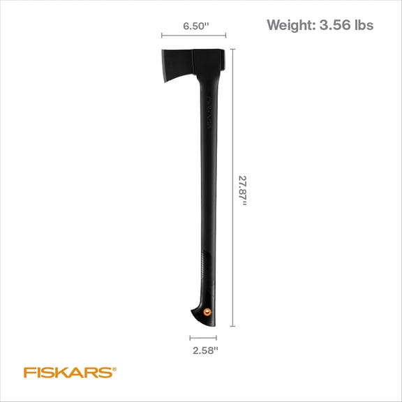 28" Chopping Axe, Ultra- Blade for Kindling with Ease, Weight Balanced, Garden and Outdoor Gear, 3.5 pounds, Black