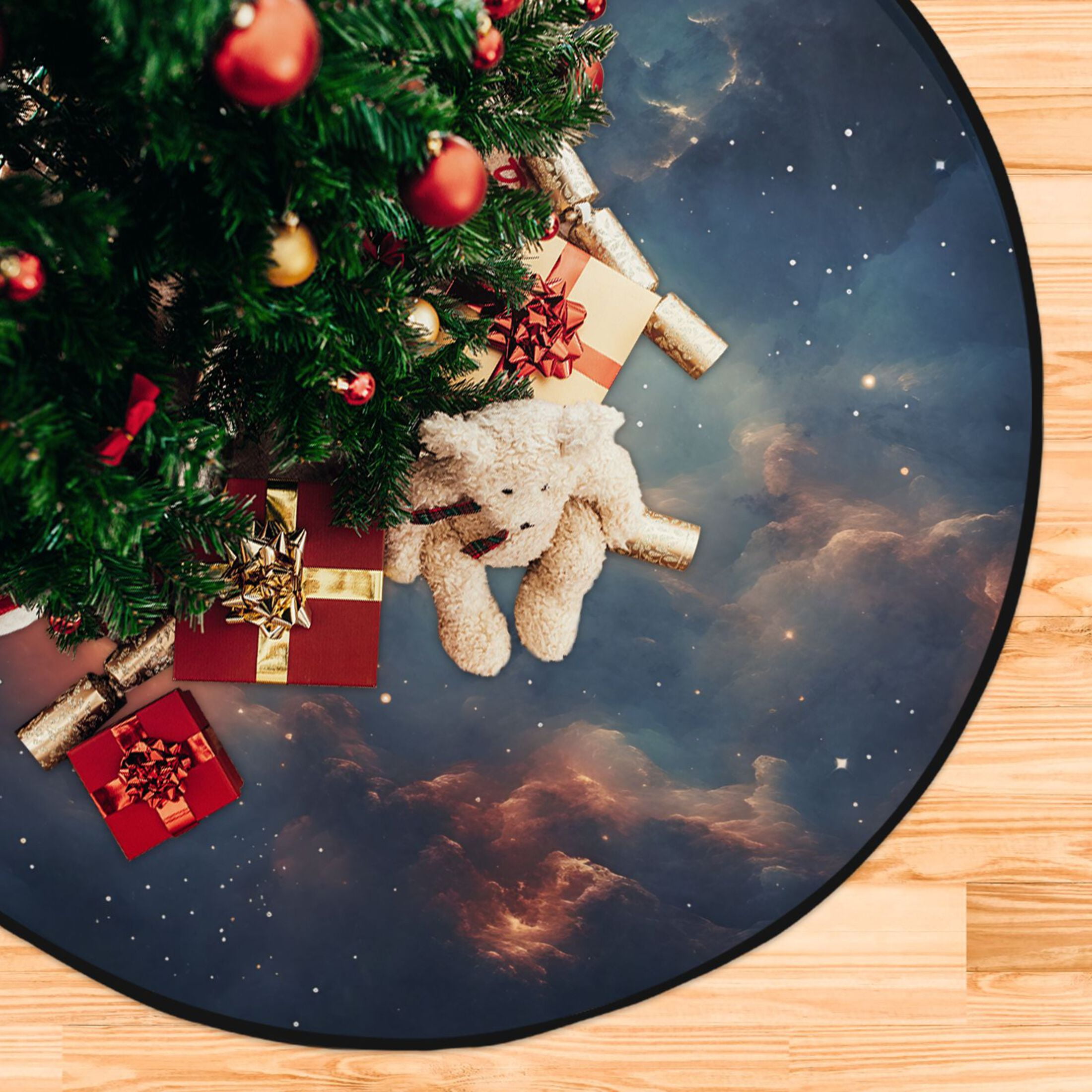 28" Christmas Tree Stand Mat Under Tree Protect Floor Waterproof