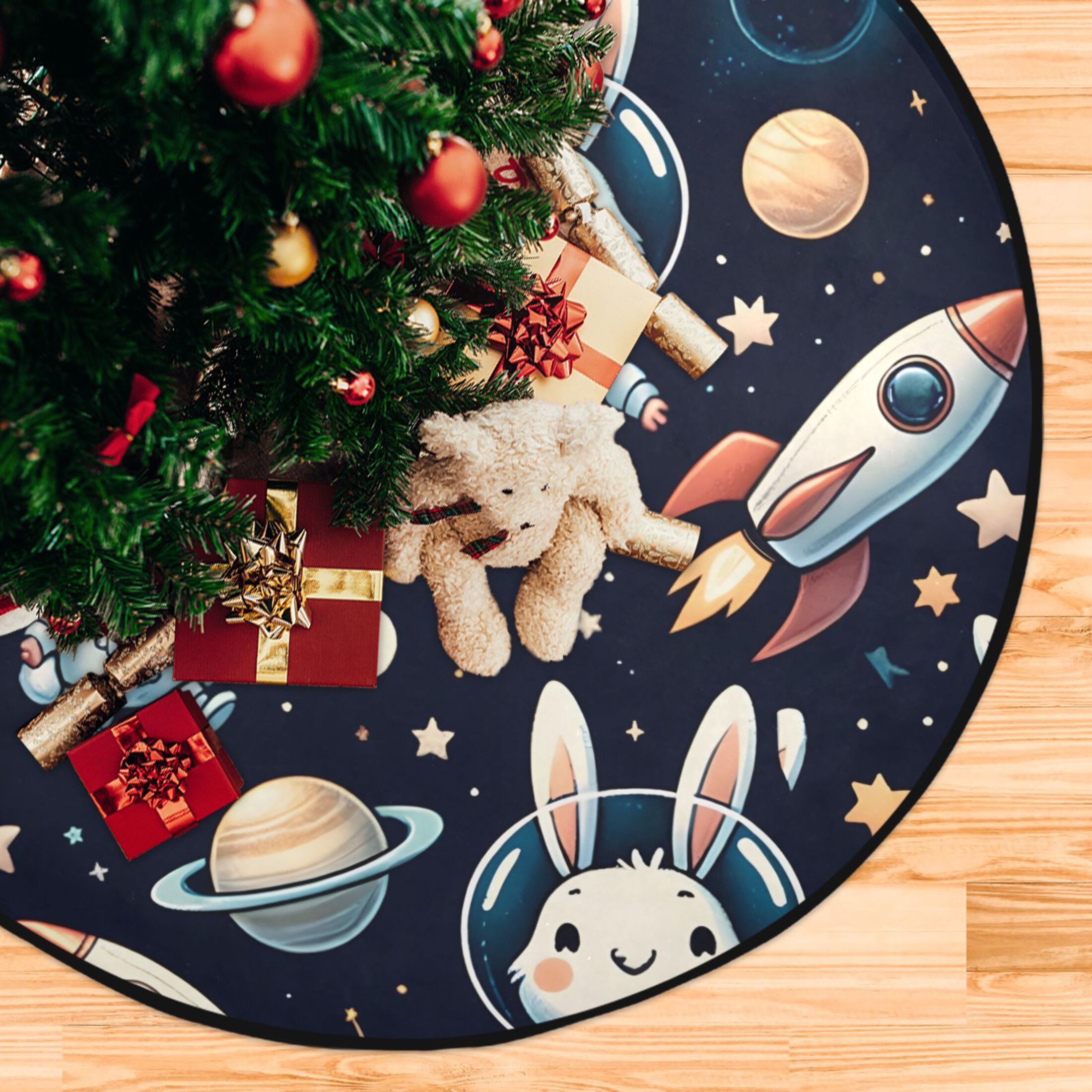 28" Christmas Tree Stand Mat Under Tree Protect Floor Waterproof