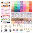 thumbnail image 1 of 28 Colors 5000 Clay Beads for Bracelets Making Kit  ,Polymer Heishi Beads with Charms  for Bracelets Necklaces JewelryMaking Gifts for Girls Ages 6-12, 1 of 6