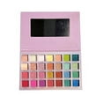 28 Colors Glittery Shimmery Eyeshadow Makeup Pallet Colors Blue Green