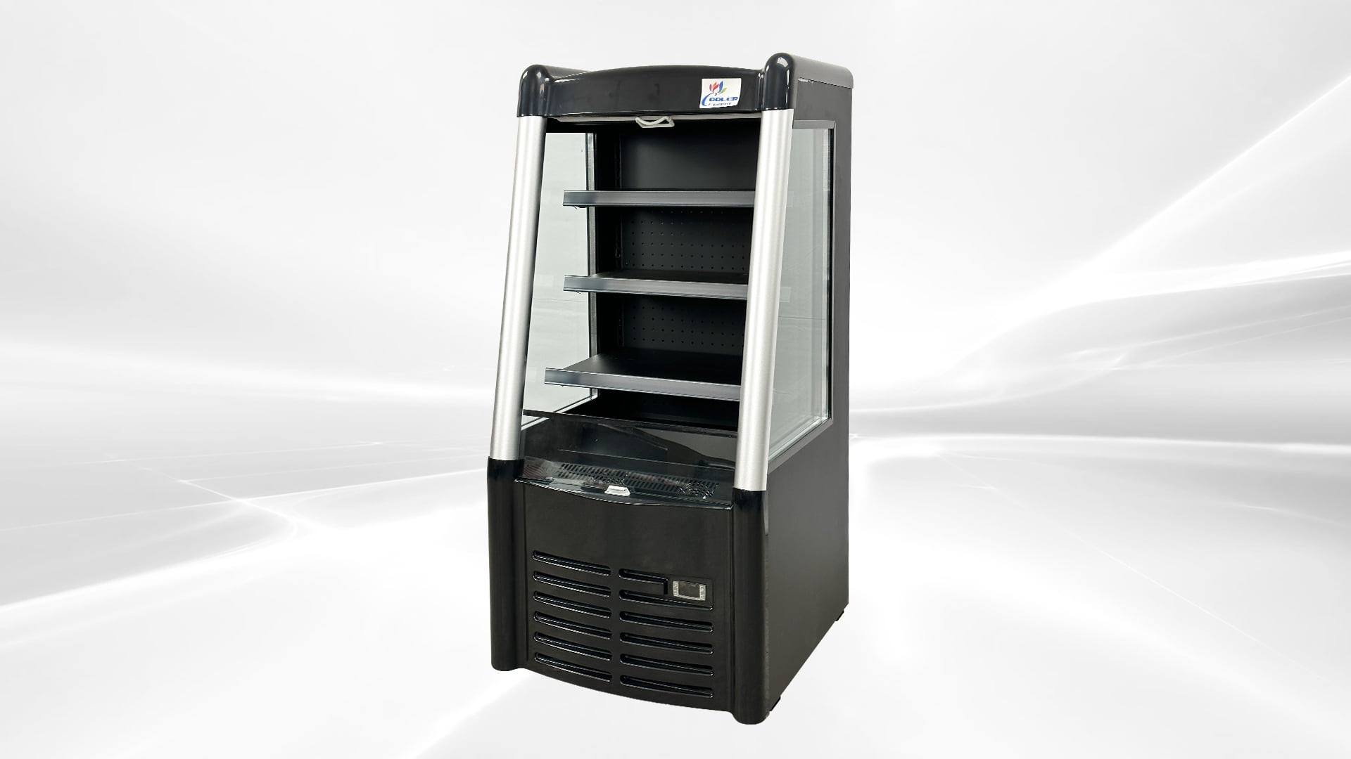 Cooler Depot 28 inches Commercial Refrigerator Open Air Merchandiser Slope  Air Curtain Multideck Open Chiller Refrigerated Grab Showcase Merchandiser Coffee Shop Display Cooler BLF-706 NSF ETL