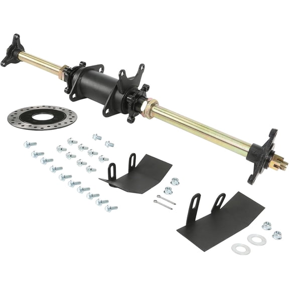 28" Complete Rear Axle Kit 3 Stud Wheel Hub Carrier 710mm Axle Shaft For 125cc 150cc 110cc Electric Go Kart ATV Quad 4 Wheeler