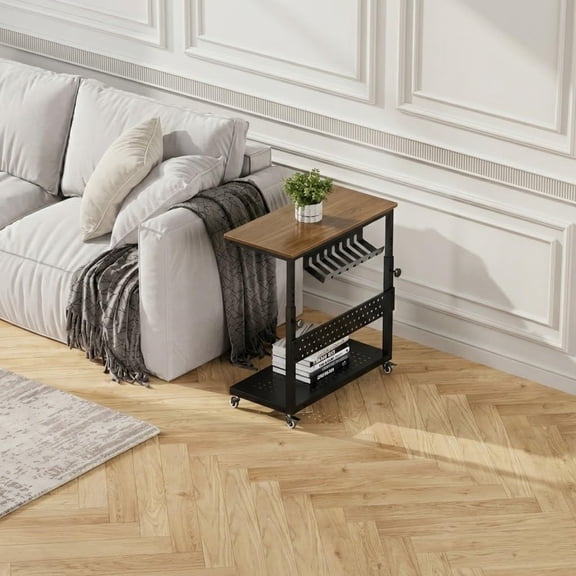 28" Computer Tower Stand, Adjustable Under Desk PC Cart, Mobile Rolling CPU Holder, Perfect for Office,Laptop Desk.