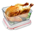 thumbnail image 1 of 28 Cup Extra Large Glass Storage Container with Lid (220 Ounces), Oven Safe Large Glass Container with Handle, Large Glass Food Storage Container with Airtight Locking Lid with Handle, Freezer Safe, 1 of 7