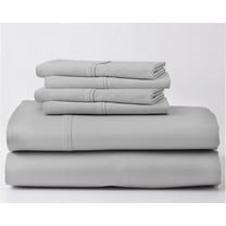 28" DEEP POCKET, ABORN 700-Thread-Count Adult Bedsheet Egyptian Cotton, 6 PC Twin Light Grey