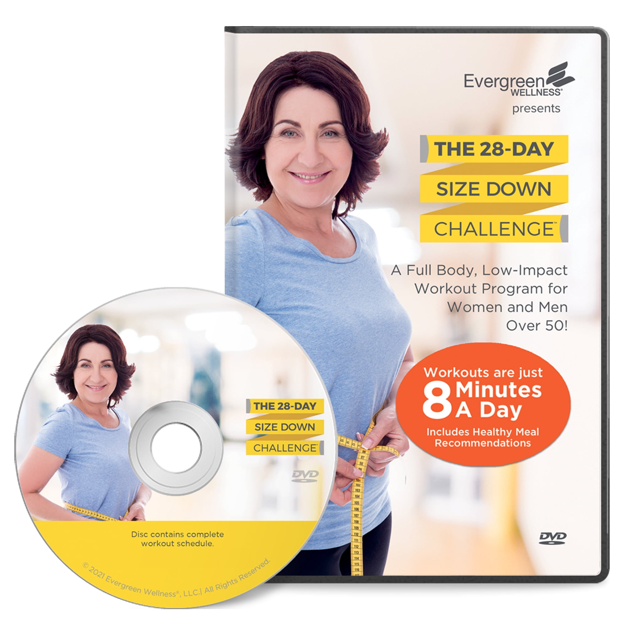 28-Day Size Down Challenge Fitness DVD Program for Seniors