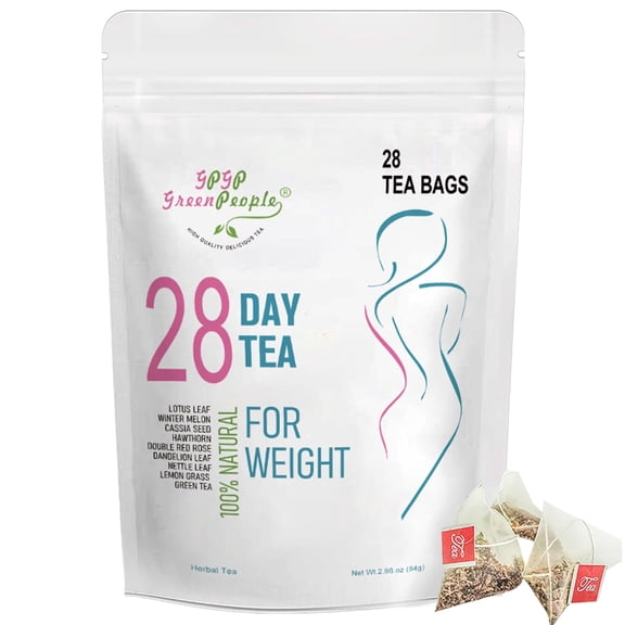 28 Day Skinny Tea Bag - Made with Green Tea - Herbal Tea Supplement - Non GMO, Vegan, All Natural Teas - Reduce Bloating