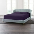 thumbnail image 1 of 28" Deep Pockets - Split Head King Fitted Sheet with 2 Pillowcases 600-TC Egyptian Cotton 3-PC Set - Plum, 1 of 1
