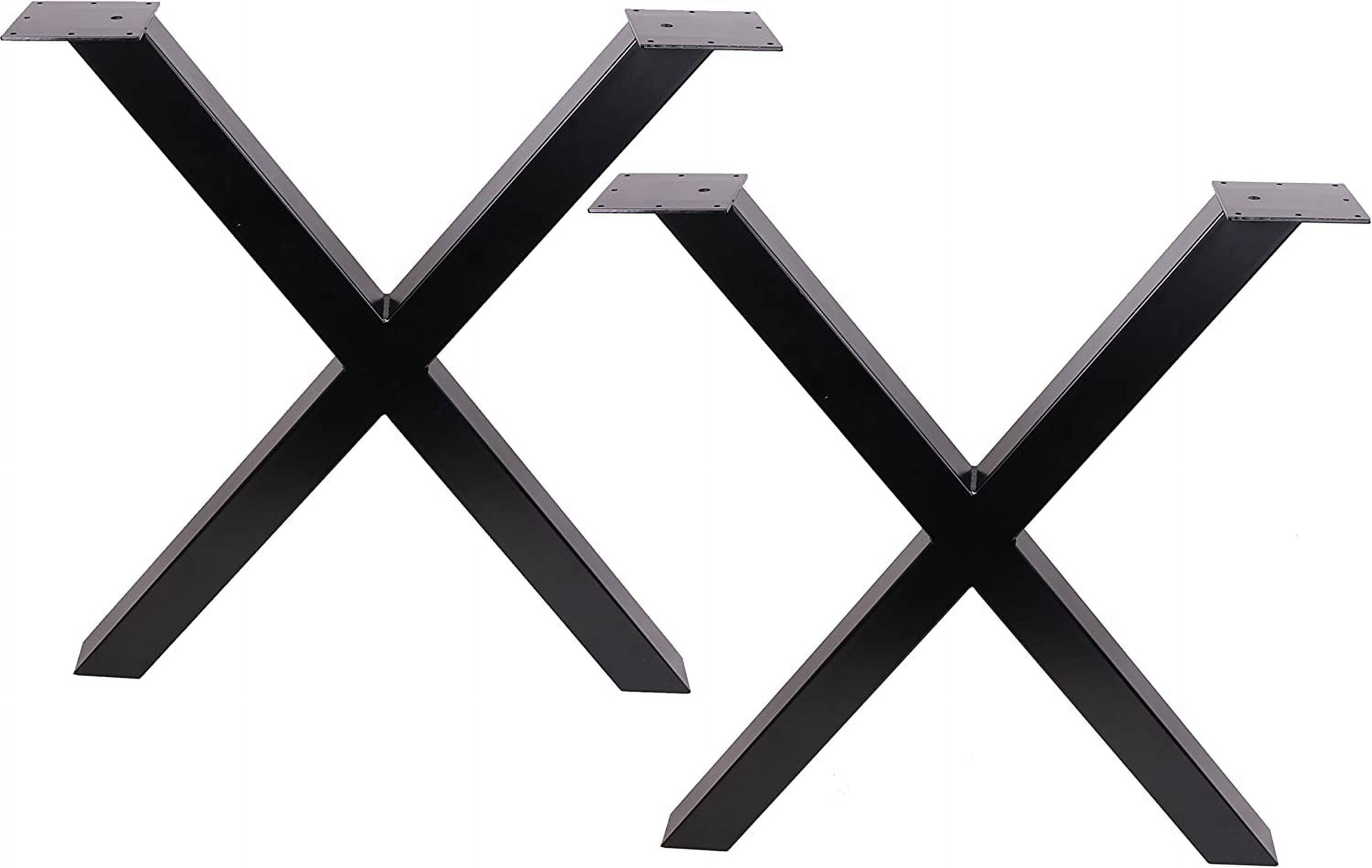 28" Dining Table Legs, XShaped Steel Table Legs, Office Table Legs