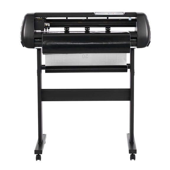 28" Dual-Blade Vinyl Cutter with Adjustable Force & Speed, LED Display & Signmaster Software for Windows/macOS - Professional Vinyl Plotter Printer