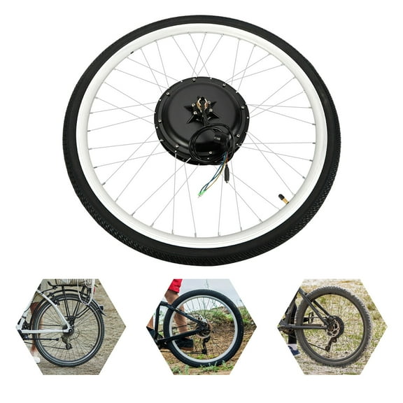 28'' E-Bike Rear Wheel, 1000W Electric Bicycle Hub Motor Conversion with LCD for Bicycle Lithium Battery Modification, 48V