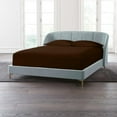 thumbnail image 1 of 28" Extra Deep Pockets - 34" Split Head King Fitted Sheet with 2 Pillowcases (3-PC) Set for Adjustable Bed - 700-Thread-Count 100% Egyptian Cotton - Chocolate, 1 of 7