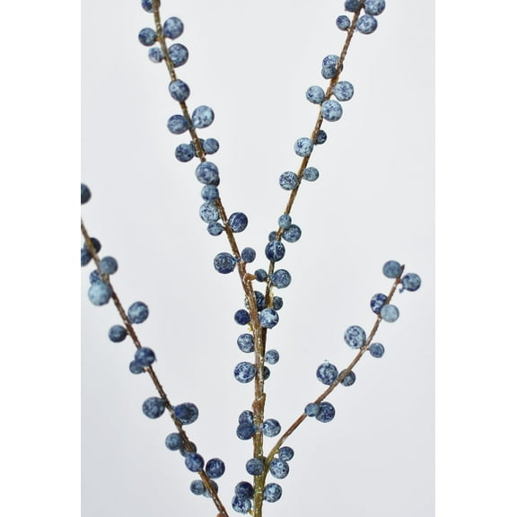 28" Faux Blue Berry Stem
