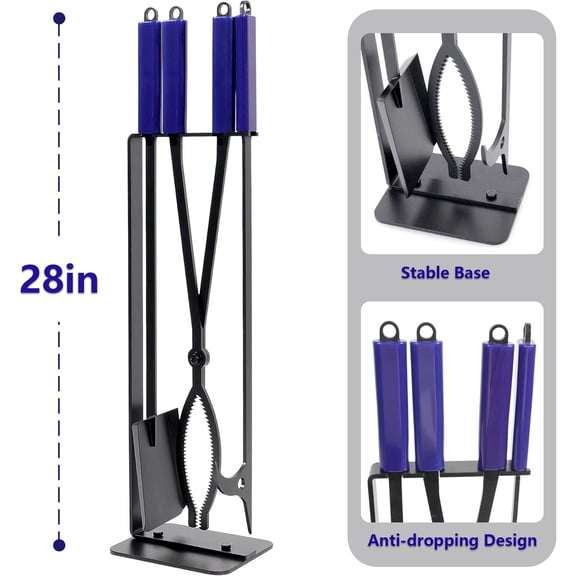 28" Firewood Tongs Log Grabber for Thick Logs Outdoor Indoor Campfire Fireplace Tongs