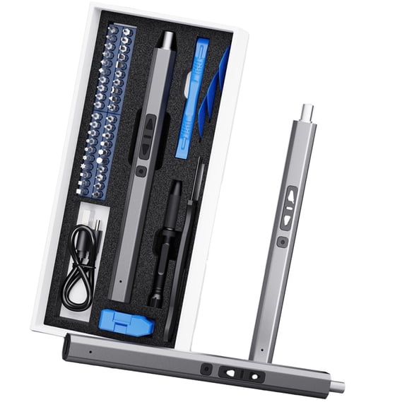 28 Function Electric Screwdriver Set Ergonomic Handle Design Fast Charging Portable Tool For Home Improvement And Travel Use