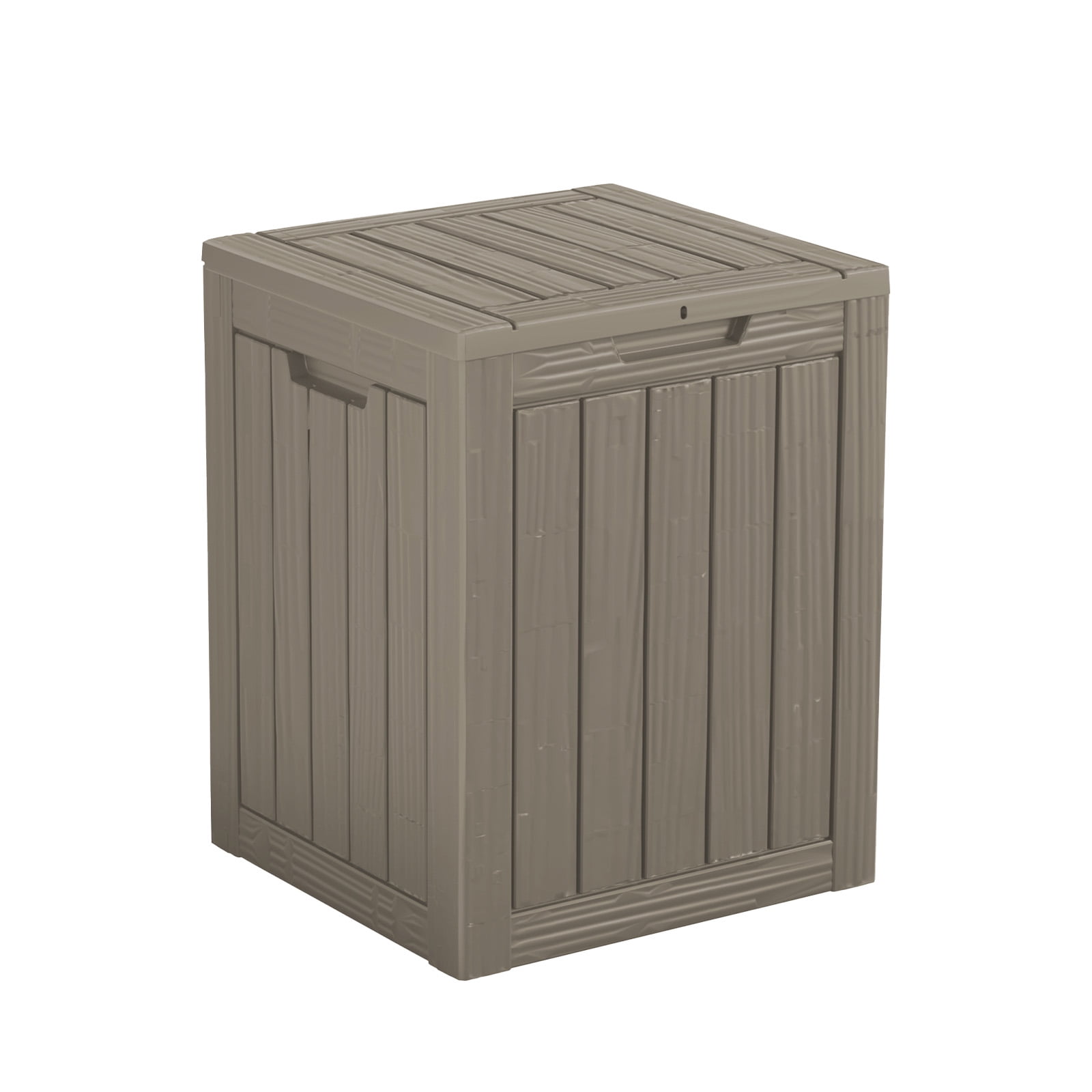 28 Gallon Deck Boxes Outdoor Waterproof, Small Outdoor Storage Box