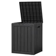 thumbnail image 1 of 28 Gallon Heavy-Duty Resin Storage Box | Lockable Waterproof Deck Chest for Home, Garden & Outdoor Furniture Protection - Black, 1 of 8
