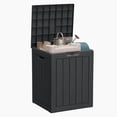 thumbnail image 1 of 28 Gallon Resin Deck Box, Lockable Patio Outdoor Storage Box for Furniture, Garden Tools and Tools Storage, Waterproof Outside Storage Boxes, 1 of 7