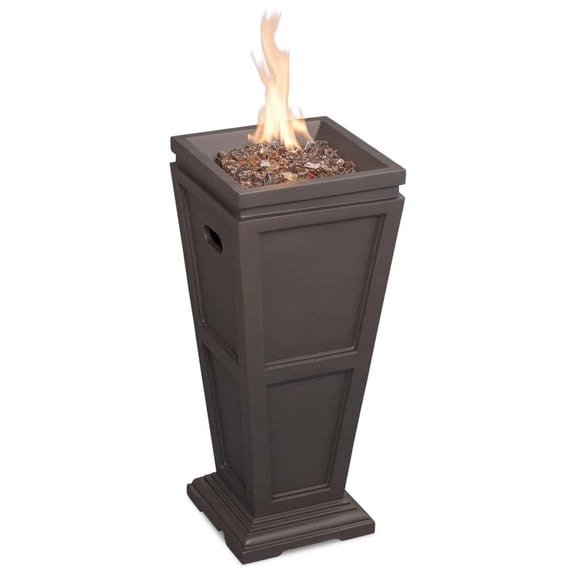 28" Gas Outdoor Fire Column, 11.8" x 11.8" x 28"