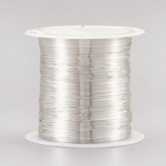 28 Gauge(0.3mm) 72m Silver Round Copper Wire Jewelry Making Beading Wire grey