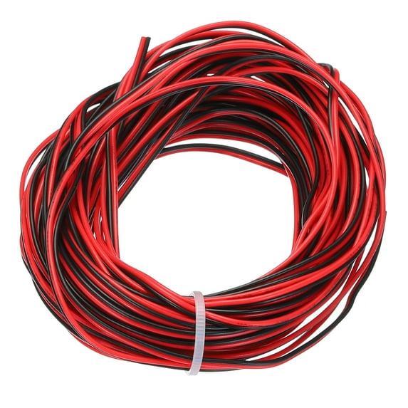 28 Gauge 2 Conductor Parallel Wire, 33Ft/10M Long 1.2mm Dia 300V for LED RGB Cable, Internal Wiring