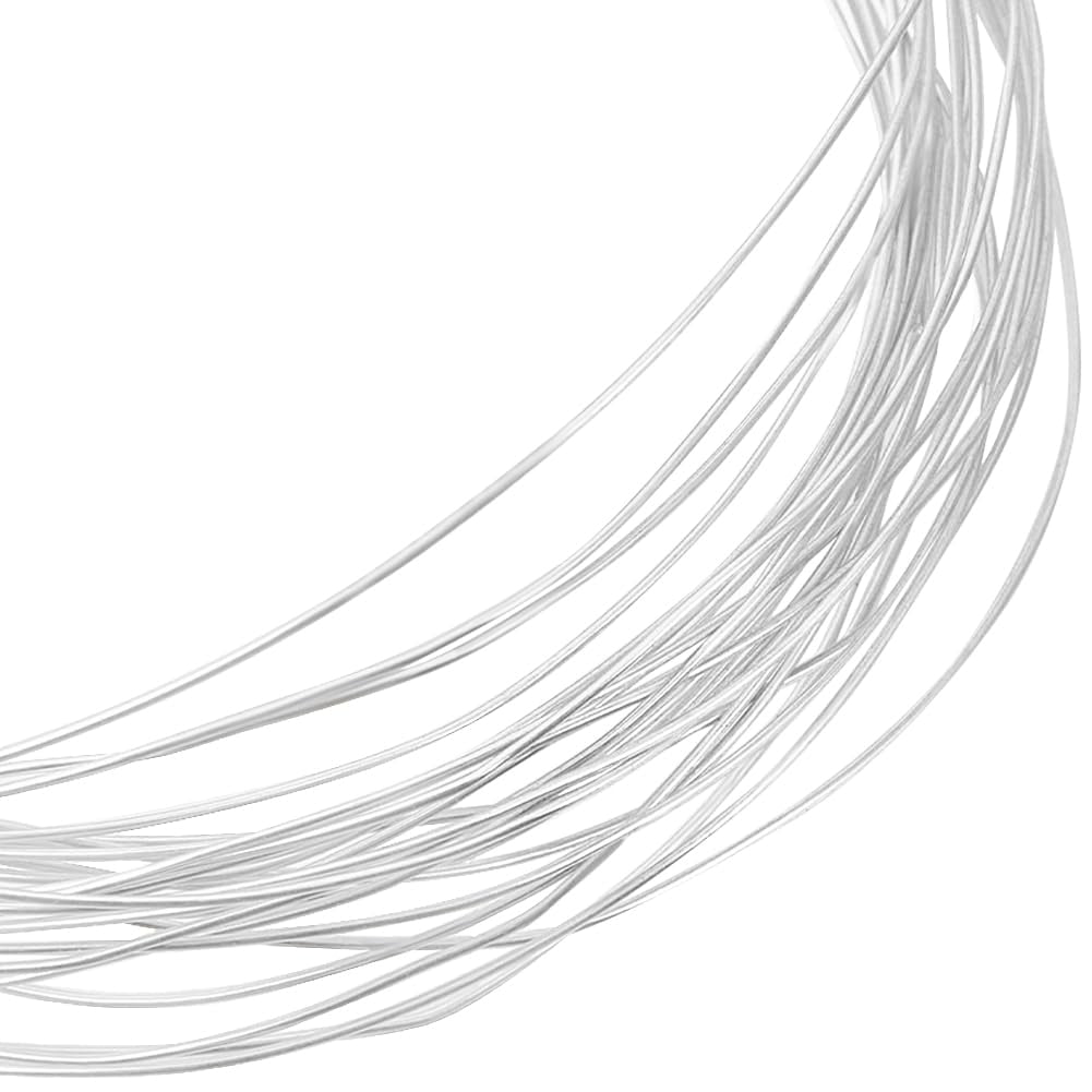 28 Gauge 925 Sterling Silver Wire 0.3 mm 9 FT Dead Soft Round Jewelry Wire with Polishing Cloth for DIY Jewelry Making Silver