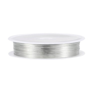 Uxcell 28 Gauge Copper Wire 0.3mm Dia Silver Tone Resistant Beading Wires Pendant Making Art Craft 15M 1 Roll